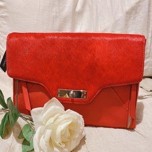 Red Guess Marciano Naylin Envelope Clutch
